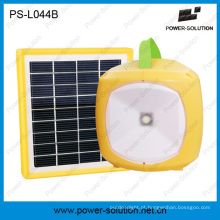 Lâmpada de acampamento solar portátil da bateria de lítio do painel 1.7W solar mini com carregamento do telefone
